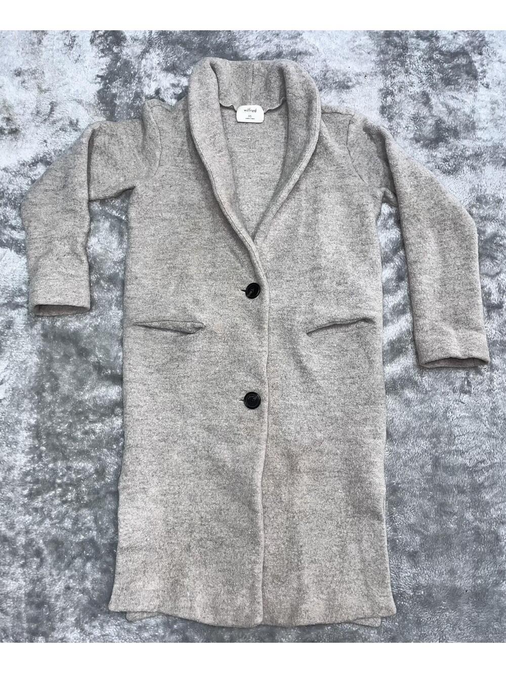 Wilfred Womens Dujardin 100% Merino Wool Jacket Beige Coat XXS